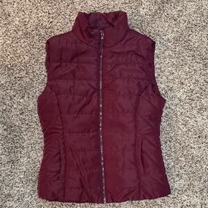 Burgundy Puffer Vest, Aeropostale, Women’s XS